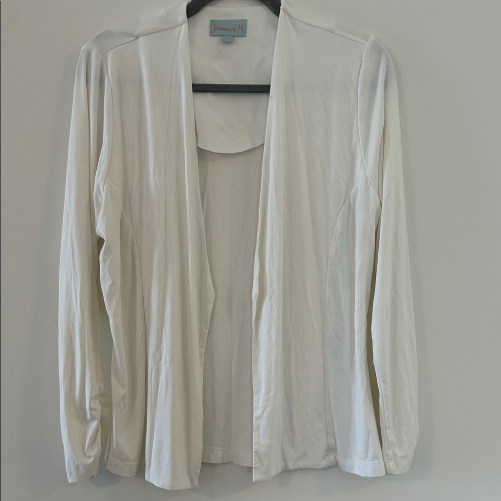 Veronica M Cream Open Front Cardigan